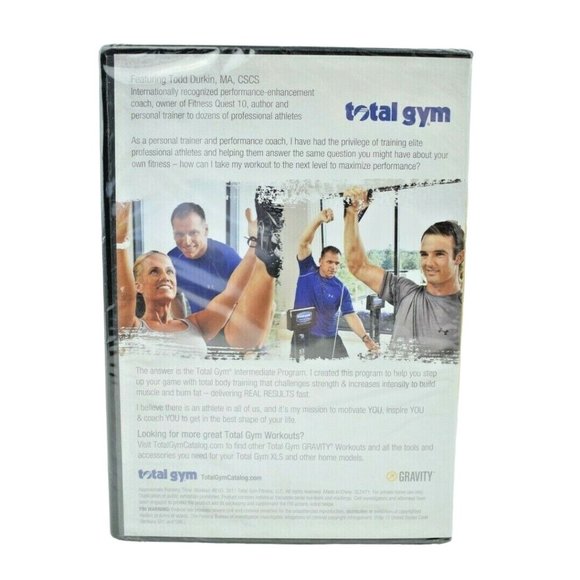 Total Gym Intermediate Program DVD, 2013 Increase Intensity New - Picture 2 of 2